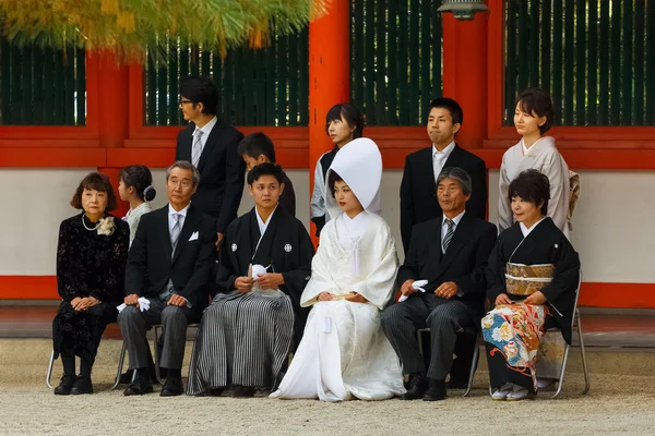 Cerimonia di matrimonio tradizionale giapponese — Foto Stock