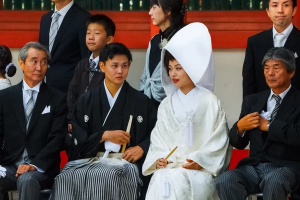 Ιαπωνική παραδοσιακή γαμήλια τελετή — Φωτογραφία Αρχείου