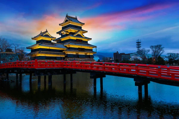 Kasteel Matsumoto in Matsumoto City, Nagano, Japan — Stockfoto