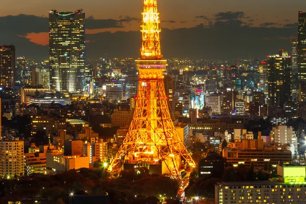 Torre de Tóquio no Crepúsculo — Fotografia de Stock