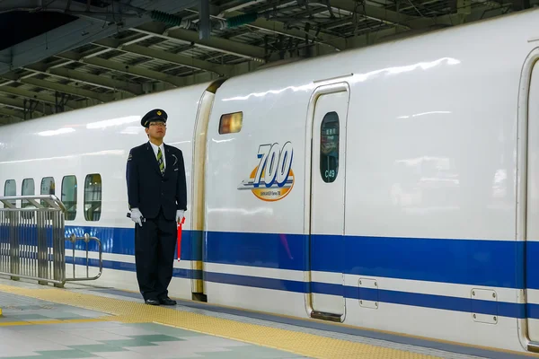 Japanese train conductor — Stock Photo, Image