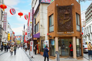 Yokohama Chinatown Japon polis karakolu