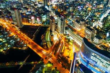 Minato mirai Yokohama gece alanında