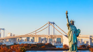 Anıtı alanında Odaiba, Tokyo, Japonya