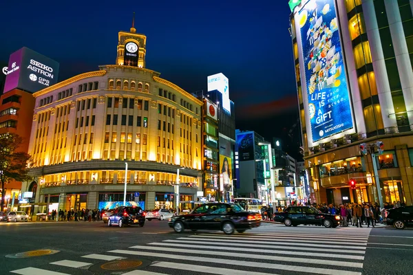 Das ginza-viertel in tokyo — Stockfoto