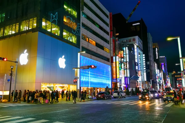 Dzielnicy Ginza w Tokyo — Zdjęcie stockowe