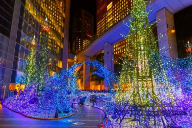  Işık, Caretta alışveriş merkezi bölgesinde Shiodome, Odaiba alan Aydınlatmaları