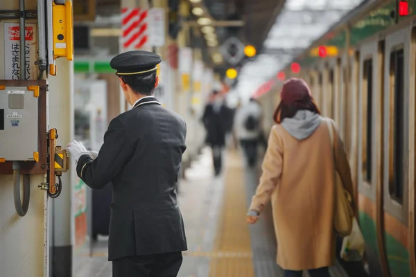 Japanska konduktören — Stockfoto