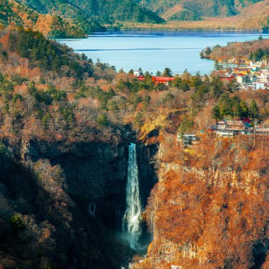 Lake Chuzenji Kegon şelale Nikko Milli Parkı Tochigi İli, Japonya