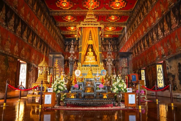 Bangkok Tajlandia Listopada 2019 Budda Sihing Statua Wewnątrz Phutthai Sawan — Zdjęcie stockowe