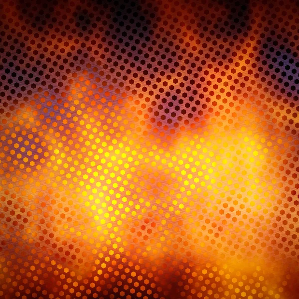 Rendering Steel Honeycomb Grid Fire Background — Fotografia de Stock