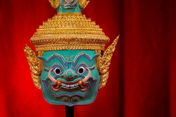 Hua Khon (Mascara Tradicional Tailandesa) Utilizado en Khon - Danza tradicional tailandesa de la Saga Ramayana —  Fotos de Stock