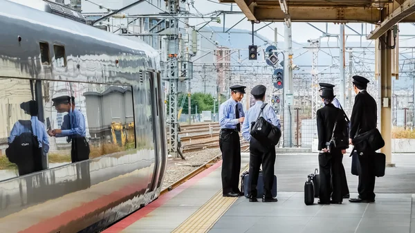Condutores de Comboios japoneses — Fotografia de Stock