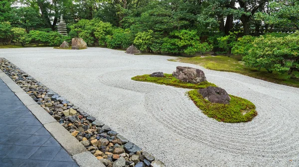 Zen Garden på Kennin-ji templet i Kyoto Japan — Stockfoto