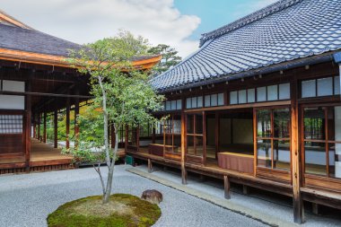 Zen Bahçesi Kyoto Japonya'da Kennin-ji Tapınağı'nda