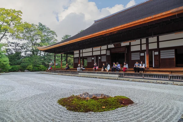 Jardim Zen no Templo Kennin-ji em Kyoto Japão — Fotografia de Stock