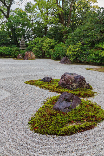 Сад Дзен в храме Кеннин-дзи в Киото
