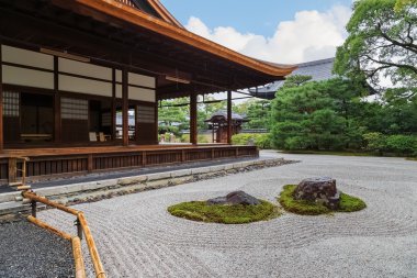 Zen Bahçesi Kyoto Japonya'da Kennin-ji Tapınağı'nda