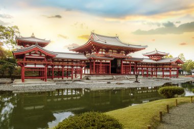 The Phoenix Hall of Byodo-in Temple in Kyoto, Japan clipart