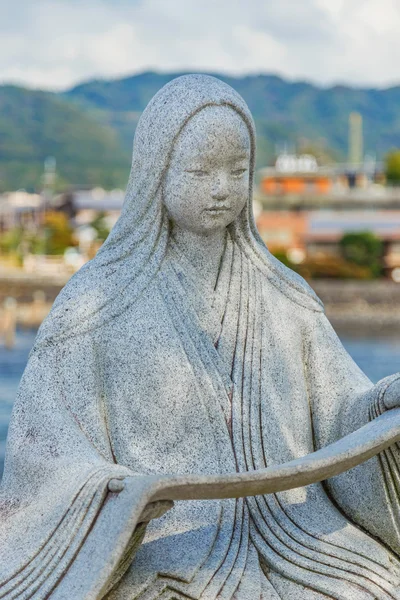 Murasaki Shikibu statue in Kyoto — Stock Photo, Image