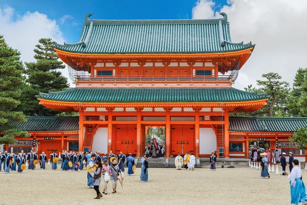 Heian jingu Przybytek w Kioto, Japonia — Zdjęcie stockowe
