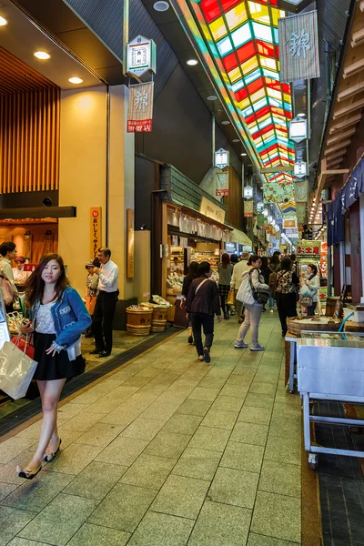 Marknaden Nishiki i kyoto — Stockfoto