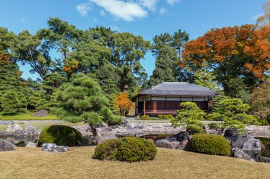 Seiryu-tr Bahçe ve çayevinde Nijo Kalesi: Kyoto, Japan