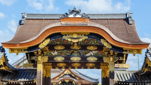 Dettaglio sulla Porta del Castello di Nijo a Kyoto, Giappone — Foto Stock