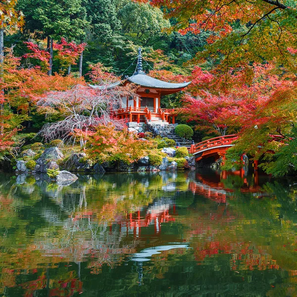 京都の醍醐寺で秋 — ストック写真