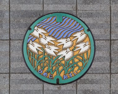 Manhole Cover in Himeji, Japan clipart