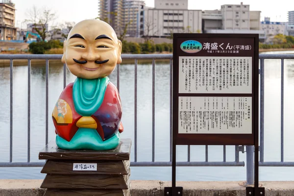 Japoński mnich statua w Kobe, Japonia — Zdjęcie stockowe