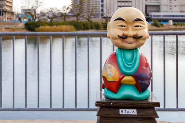 Japansk munk staty i Kobe, Japan — Stockfoto