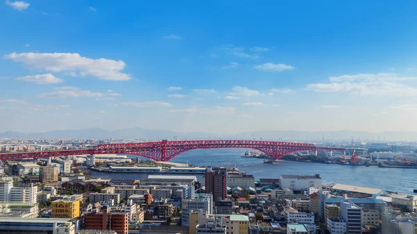 Minato Bridge in Osaka, Japan — Stok fotoğraf