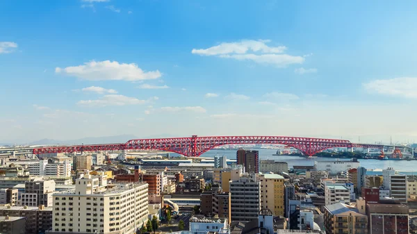 Minato Bridge in Osaka, Japan — Stok fotoğraf