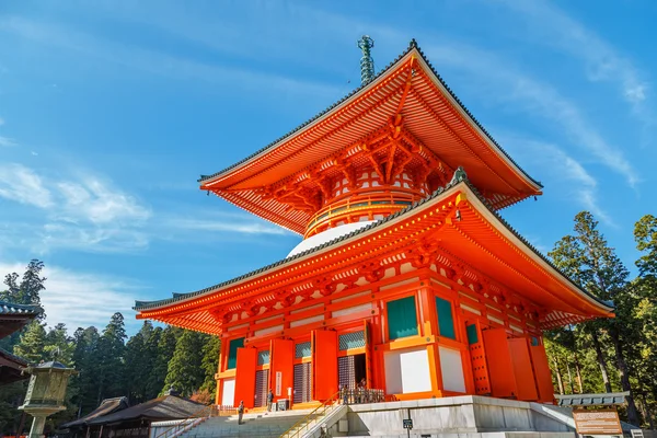 Pagode Konpon Daito no Templo Danjo Garan na área de Koyasan em Wakayama, Japão — Fotografia de Stock