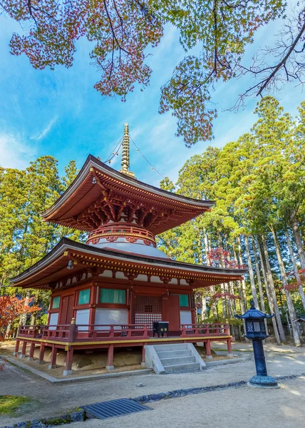 Pagoda di Kongozanmaiin al tempio Danjo Garan nella zona di Koyasan a Wakayama, Japa — Foto Stock