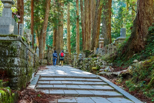 Temple Okunoin avec Cimetière à Koyasan (Mt. Koya) à Wakayama, Japon — Photo