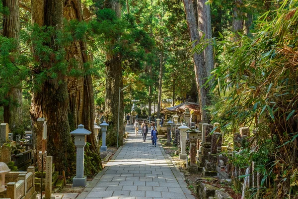 和歌山県の高野山 (高野山) の墓地エリア奥寺 — ストック写真