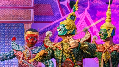 Khon - ramayana epik destan Tay geleneksel maske dansı