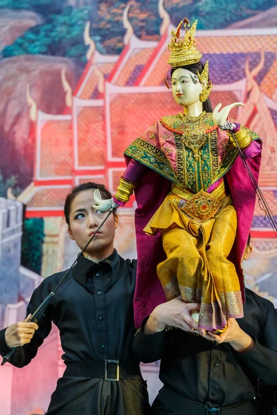 Thaise Puppet in Songkran Festival in Bangkok, Thailand — Stockfoto