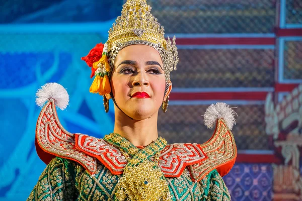 Khon - thailändska traditionella mask dans av ramayana episka Sagan — Stockfoto