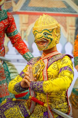 Khon - ramayana epik destan Tay geleneksel maske dansı