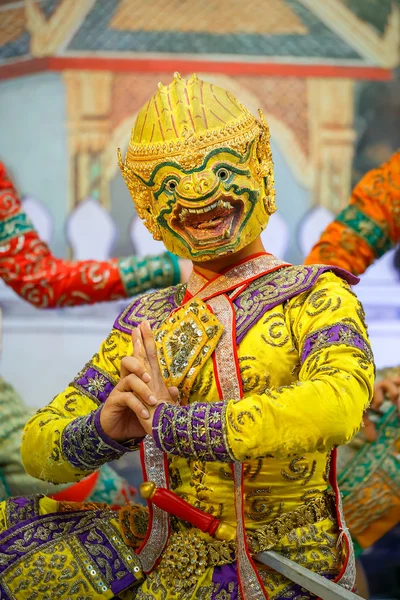 Khon - Danza de máscara tradicional tailandesa — Foto de Stock