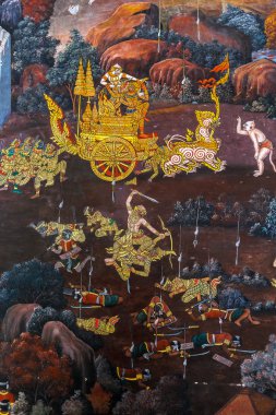 wat phrakaew Bangkok, Tayland, duvar Resim Sergisi