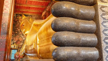 Wat Pho (Pho Tapınağı) Bangkok, Tayland, Buda uzanmış