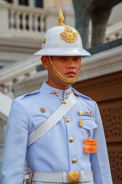 Thai Royal Guard at the Grand Palace in Bangkok — Stock Photo, Image