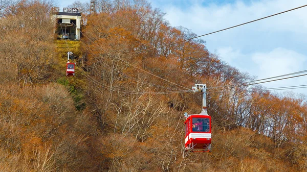 Kabelbaan naar Akechi-daira uitkijkpunt in Nikko, Japan — Stockfoto