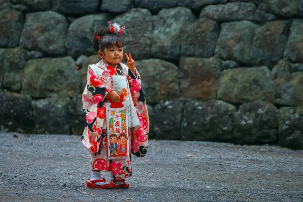 Shichi-go-San, festival japonského obřadu v pasáži v Nikko, Japonsko — Stock fotografie