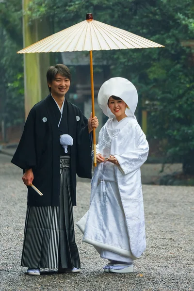 Cerimonia di matrimonio tradizionale giapponese — Foto Stock