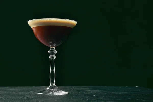 Алкогольний Коктейль Кавою Спиртним Склянці Льодом Ірландська Кава — стокове фото